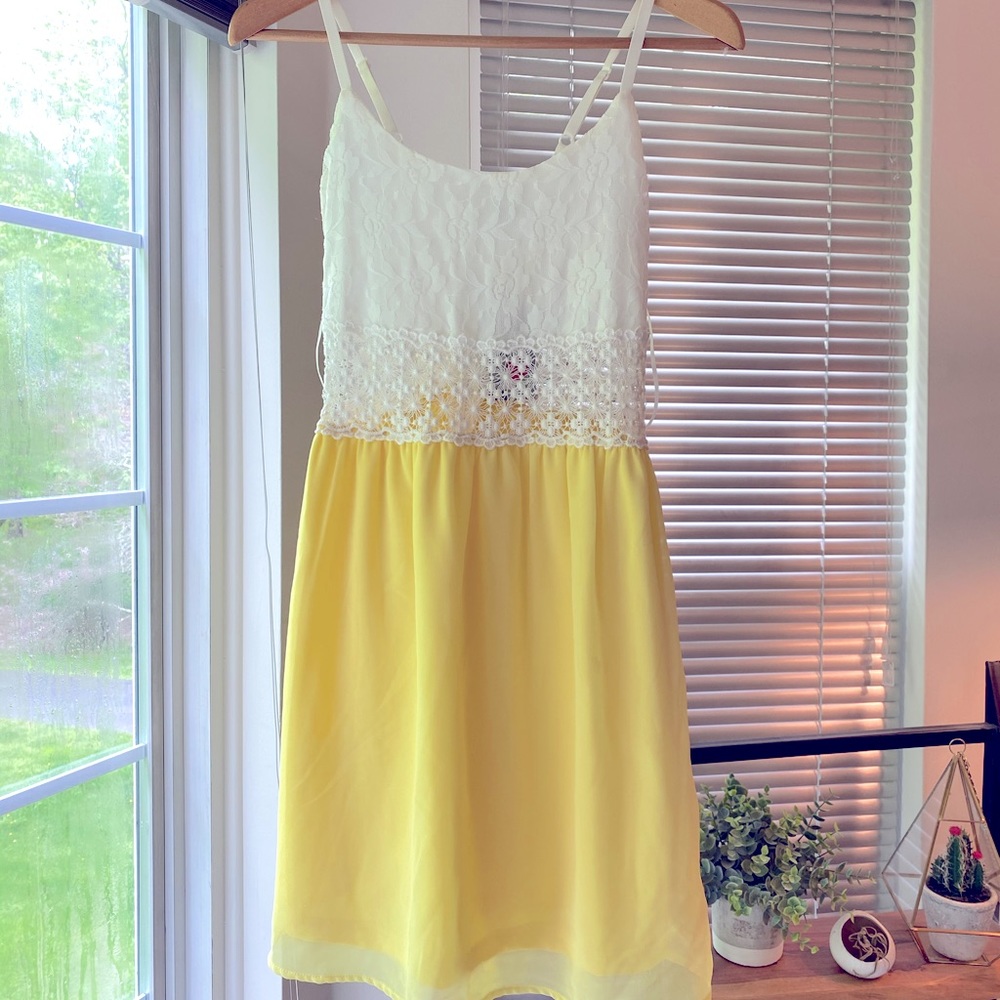 Lace Chiffon Spaghetti Strap Dress